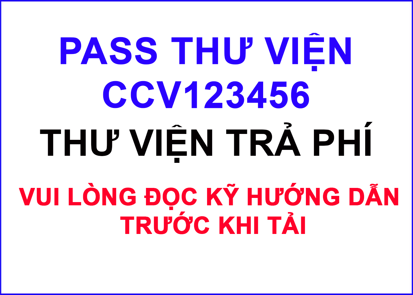 HƯỚNG DẪN CÀI ĐẶT THƯ VIỆN